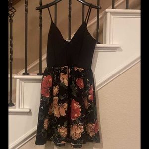 Black and Floral Women’s Dress